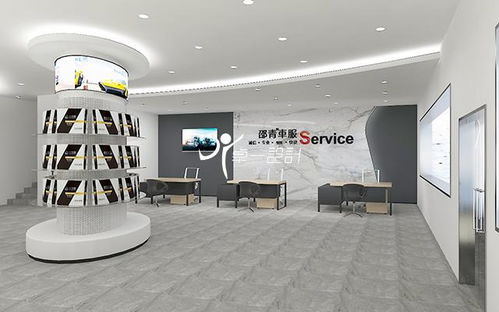 1000平的汽修廠設計項目分享系列1,效果圖及最終效果